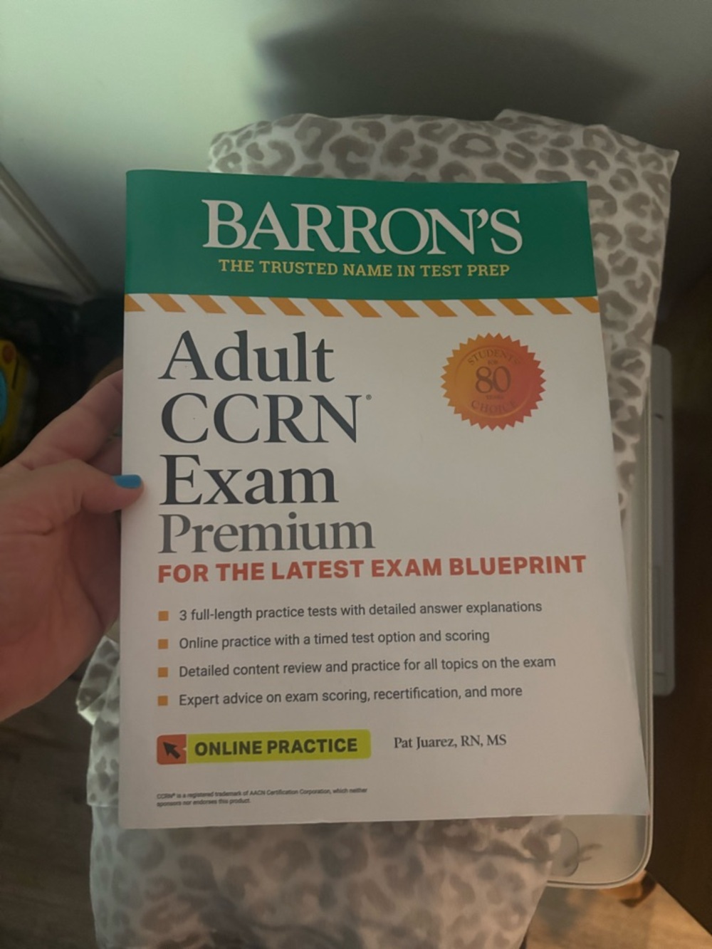 Barron's Adult CCRN Exam Premium Review Book - Green/White
